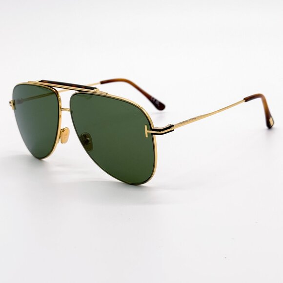 NEW TOM FORD BRADY TF1018 30N GOLD/GREEN FT1018/S 30N UNISEX SUNGLASSES TOM FORD - Picture 6 of 10